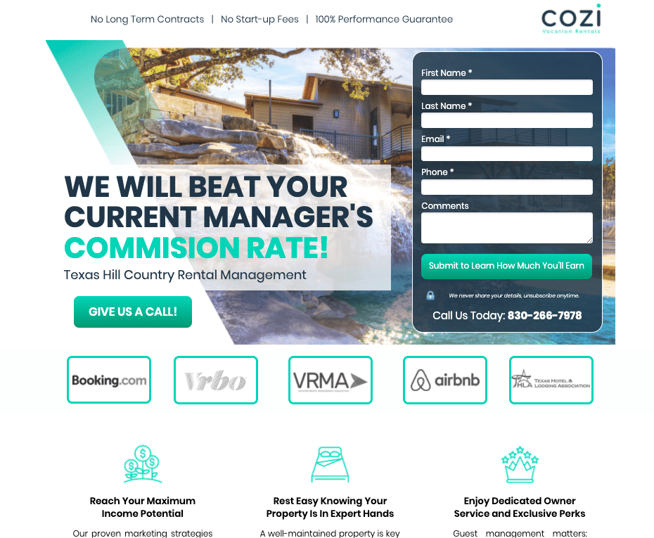 Vintory high-conversion landing page example