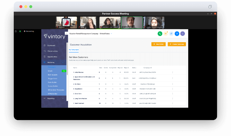 Vintory reports and dashboards